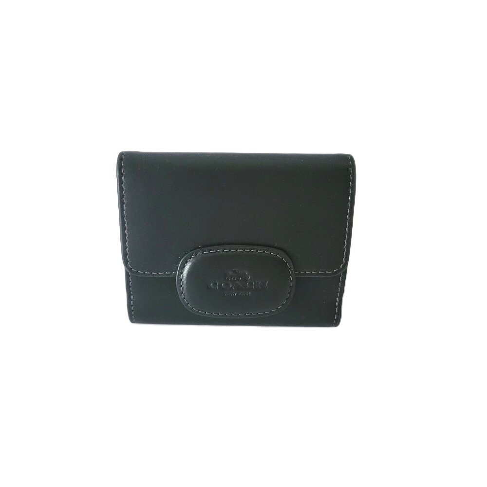Coach CT985 Eliza Small Wallet Leather Coin Case Black - Picture 2 of 7